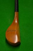 A fine modern replica long nose beech wood spoon made by Tom Gamble of Slazenger's c1960 -