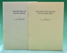 Clapcott^ C B (2) - "The History of Handicapping" reprint of the original history publ'd in 1924 -