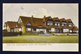 Scarce Royal Melbourne Golf Club coloured golfing postcard titled 