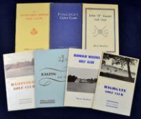 7x Greater London golf club handbooks from the 1930s onwards by Robert HK Browning^ Tom Scott et