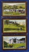 3x Rudyard Lake^ Golf Links coloured postcards to incl featuring (1) 1st Tee^ (2) Golf House from