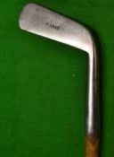 J Gray c1870 straight blade putter with the maker's mark clearly stamped to the back of the head^