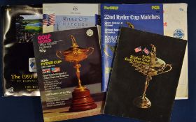 Collection of Ryder Cup golf programmes from 1967 onwards to include 1967 17th Ryder Cup Golf