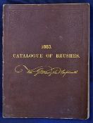 Rare 1883 G B Kent & Sons'Catalogue of Brushes' featuring sports equipment at the end of the
