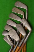 Half set of 4x golfing irons and a putter (5) to incl Standard Golf Co mid iron^ Gourlay jigger^