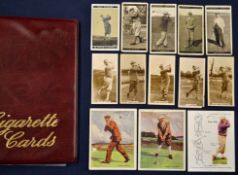 Collection of miscellaneous golfing cigarette cards to include 1923 "Golf Strokes by Arthur G