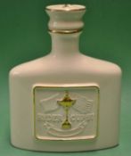 1997 Valderrama Ryder Cup Commemorative ceramic whisky decanter  - white decanter with 22ct gold