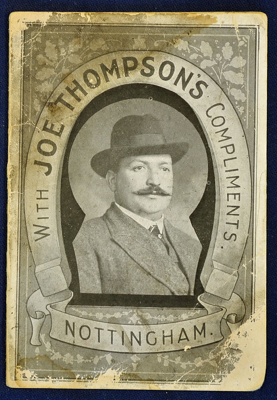 1908 Four page race fixture card with compliments Joe Thompson's Nottingham