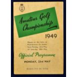 1949 Amateur Golf Championship programme - for the 1st round played on Monday 23rd May at