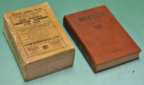 Wisden Cricketers' Almanacks 1934 71st year and 1946 83rd Year the 1934 in original wrappers some