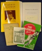 2x Signed cricket books to include 1998'Wisden on Bradman 90th Birthday Edition' by G Wright