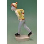 Royal Worcester Bone China Ice skating Figure - titled "Tuesday's Child is Full of Grace" overall