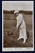 2x "Happy Birthday" lady golfer postcards c1915 - complete with rhymes to both - WH series numbers