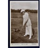 2x "Happy Birthday" lady golfer postcards c1915 - complete with rhymes to both - WH series numbers