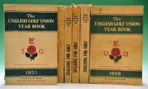 The English Golf Union Year Books from 1933 onwards (6) - to include 1933^'34^'35^'36^ '38^ and 1939