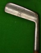 Unusual Spalding Anvil brand convex faced putter fitted with full length Whitcombe grip