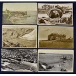 Collection of St Andrews golfing postcards - to incl an early Wrench series View of the Castle used^