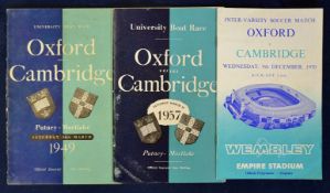 1949 and 1957 Oxford v Cambridge University boat race rowing programmes dated 26/03/49 and 30/03/57^