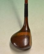 An unusual Jack White^ Gullane striped top stained persimmon Palakona shafted Driver with inlaid