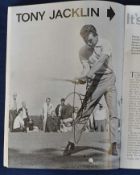 1965 Ryder Cup signed Preview - Golf Monthly Magazine signed by Tony Jacklin to an article on Tony