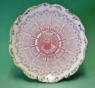 Rare W G Grace Century of Centuries Coalport Commemorative bone china plate c1895 - decorated in red