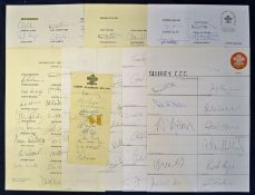 1956 Surrey county champions signed team sheet including May^ A Bedser^ E Bedser^ Constable^ Lock^