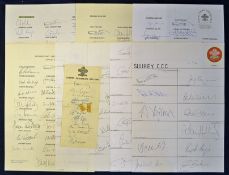 1956 Surrey county champions signed team sheet including May^ A Bedser^ E Bedser^ Constable^ Lock^