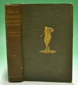 Beldam^ George - "Great Golfers^ their Methods at a Glance" 1st edition 1904 in original green