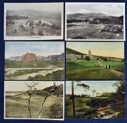 6x various Scottish golfing postcards to include "St Andrews from Golf Links" coloured postcard^ "