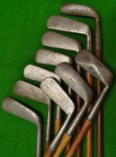 10x assorted blade putters to incl Tom Stewart bent neck^ Anderson Diamond back stamped "Glory"^ Jas