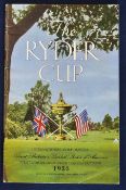 1953 Official Ryder Cup golf programme - played Wentworth Golf Club - US winning 6 ½ - 5 ½ - c/w