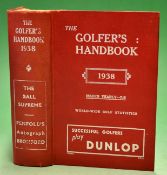 The Golfer's Handbook 1938 - Original red cloth boards (spine faded) - 40th edition incl Henry