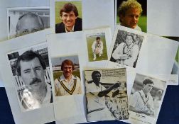 Collection of various signed cricket player photographs to include Nick Cook^ Allan Lamb^ David