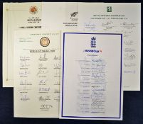 Selection of 1999 cricket World Cup signed team sheets consisting of England (Facsimile)^