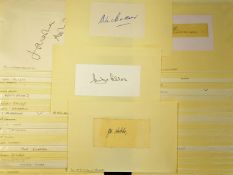 Selection from 1920 onwards England International and county cricket player autographs featuring M