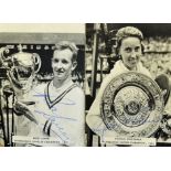 1962 Sportmans Diary signed by Wimbledon Champions R Laver and Angela Mortimer printed and published