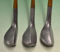3x Standard Mills MSD model alloy woods - no.1^ 2 & 3 -fitted with the original full length hide