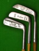 3x interesting "Rustless" blade putters to incl Hesketh sharp toe very bent neck^ flanged bottom