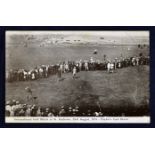 1905 International Golf Match St Andrews postcard c1905 - titled "Taylor's Last Drive" dated 23