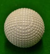 Original c1900 mint unused fine line mesh pattern rubber core golf ball - retaining 100% white paint