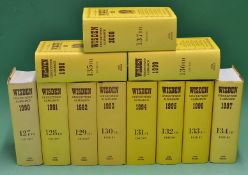 Wisden Cricketers' Almanacks 1990-2000 all original hardbacks with DJs (VG) (11)