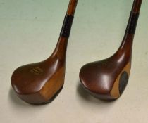 D Anderson & Sons St Andrews'Dreadnought Junior' brassie with half-moon leather central face insert^
