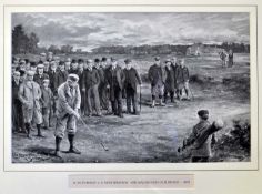 Brown^ Michael James (1853-1947) 1899 Life Association of Scotland original print titled - "Golf
