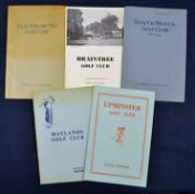 5x Greater London and surrounding counties golf club handbooks from the 1930s onwards by Robert HK