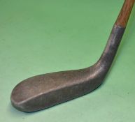 The Standard Mills "K" model longnose alloy putter -  replaced full length green cloth grip - no