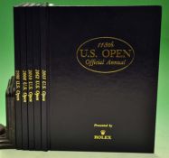 US Open Official Golf Championship Annuals (5) to incl 1998 (Lee Janzen)^'08 (Tiger Woods)^'10 (