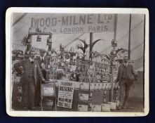 Early Wood-Milne Ltd - Golf Ball manufacturers. Real photo postcard featuring golf ball display at