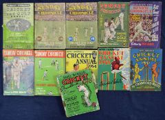 Various 1948 onwards cricket annuals consisting of'Daily Worker Cricket' 1948^'News Chronicle