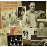 Collection of 5 signed tennis postcards autographed by Wilfred'Bunny' Austin & Phyllis Konstam^