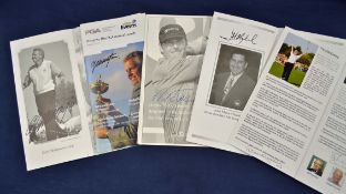 Collection of The PGA Annual Awards Signed Luncheon Menus - signed by the guest and award winners to